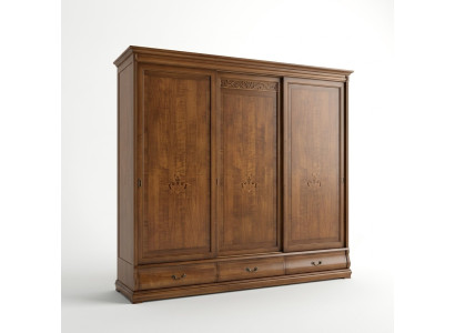 Armoire Portes Coulissantes Armoire en Bois Massif Armoires de Luxe Meubles Italiens