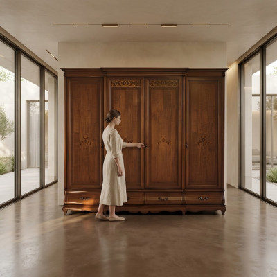 Meubles armoire en bois massif Armoire Armoires de chambre Fabriqués en Italie neuf
