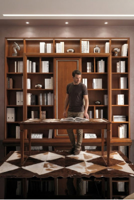 Bücher Schrank Italienische Möbel Regal Holz Schränke Regale Vitrine Sideboard