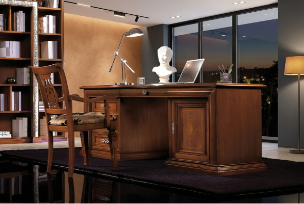 Bureau de bureau de designer Meubles de table de bureau Tables en bois massif Italie