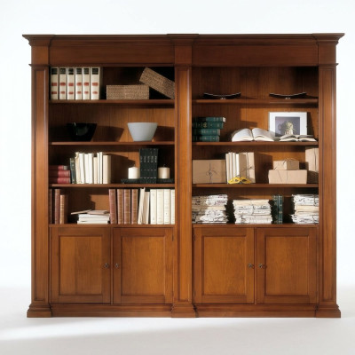 Étagère Armoire en bois massif Armoire de classement Armoire de bureau Étagères Armoire Bibliothèque Solide