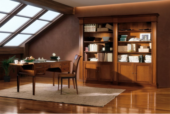 Mobilier de bureau Aménagements de table Salle d'étude Étagère à livres 2 pièces Ensemble Italie