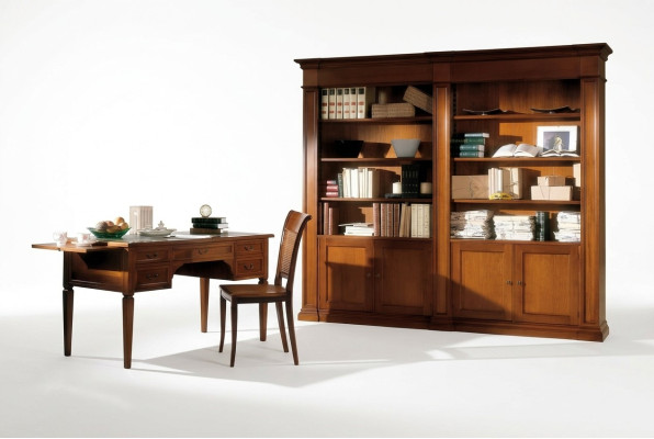 Mobilier de bureau Aménagements de table Salle d'étude Étagère à livres 2 pièces Ensemble Italie