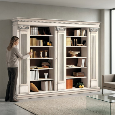 Salon Armoire Étagère Bibliothèque Bois Armoire de bureau Étagère Armoires Vitrine Italie