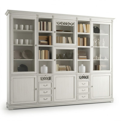 Salle d'étude Mobilier Bureau Bibliothèque en bois Bibliothèque avec tiroirs design