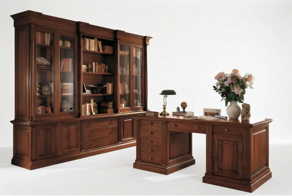 Étagère de bureau Armoire en bois Armoire de bureau Étagères Armoires Vitrine Italie Meubles