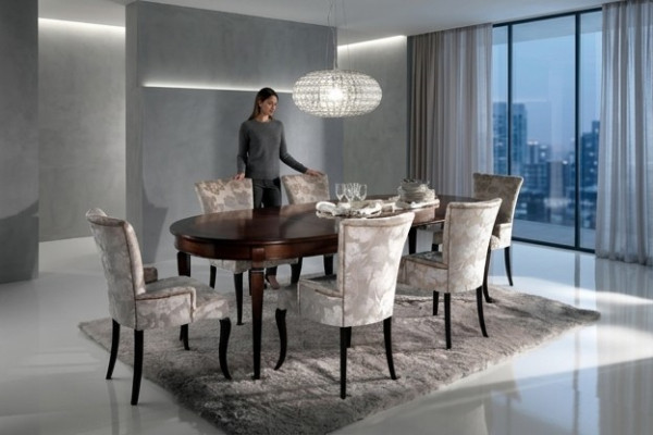 Table à manger de luxe Mobilier Design italien Ameublement Tables Table en bois massif neuve
