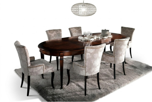 Table à manger de luxe Mobilier Design italien Ameublement Tables Table en bois massif neuve