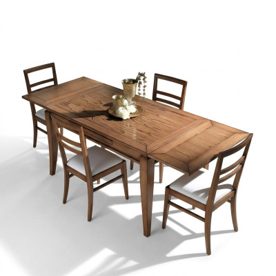 Table en bois naturel design de table de salle à manger moderne table coulissante nouvelle