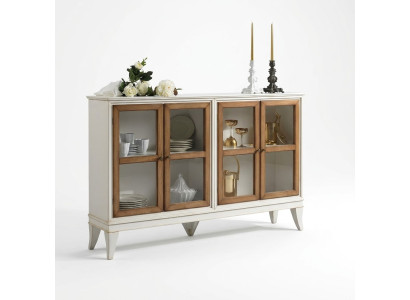 Vitrine Buffet Style rétro Salle de séjour Armoire Commode Collection Vitrines Nouveau