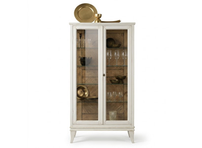 Style rétro Vitrine en verre Salle à manger Table en verre Armoire Vitrine Vitrine Salon Vitrines