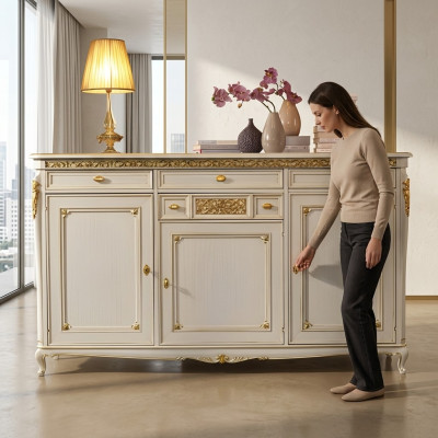 Luxueux commode buffet Buffet Commode de style ancien Commodes de style italien Meubles de luxe italiens