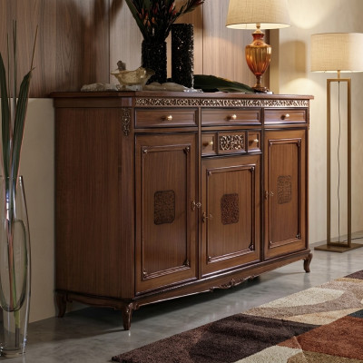 Commode Salon Commode Tiroirs Bois Buffet Armoire Armoires Massif