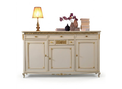 Commode Buffet Buffet Buffets Armoire en bois massif Meubles Commodes Blanc