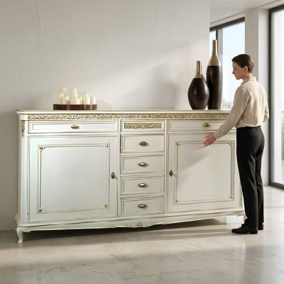 Commode Buffet Buffet Marron Bahuts Bois Massif Armoire Meuble Commodes