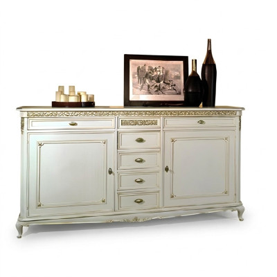Commode Buffet Buffet Marron Bahuts Bois Massif Armoire Meuble Commodes