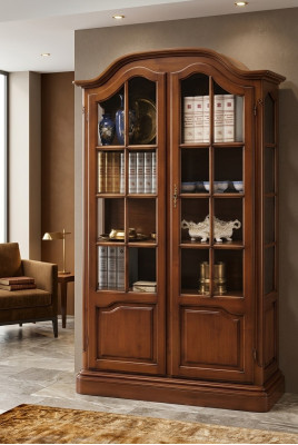 Meuble de salon Buffet en bois massif Buffet en verre Vaccari cav giovanni Glass nouveau