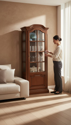 Bahut en bois massif Bahut de salon Bahut Vaccari cav giovanni vitrines