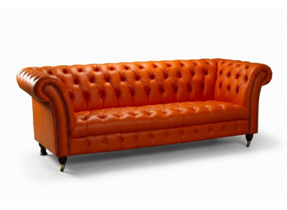 Canapé design 3 places Chesterfield Canapé Tissu Canapés Design Orange Instantané