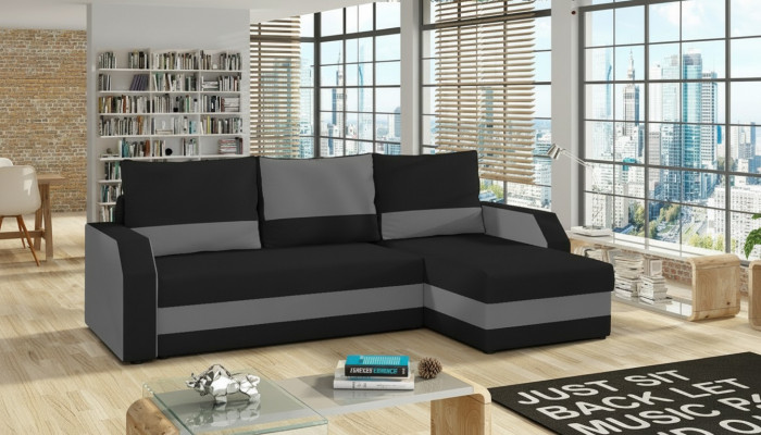 Canapé en L tissu Canapé en coin paysage vivant Suite de canapé design moderne Canapés