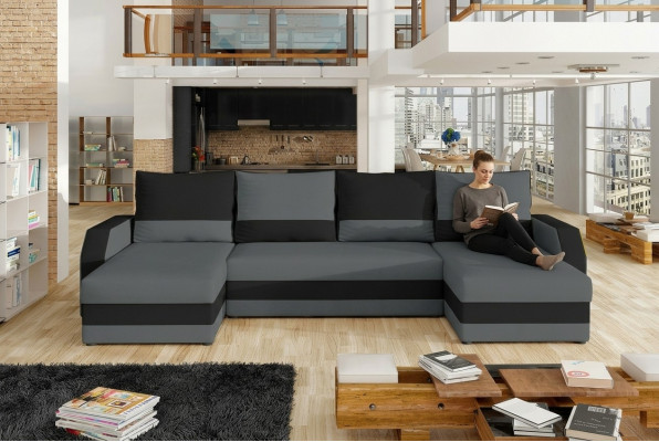 Coin Tissu Canape D'angle En forme de U Canape Canape Design Rembourrage Tissu Moderne Textile.