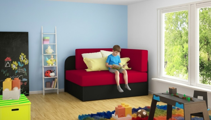 Canapé pour enfants canapé d'angle canapé rembourré canapé-lit fonction de sommeil lit de base de chambre