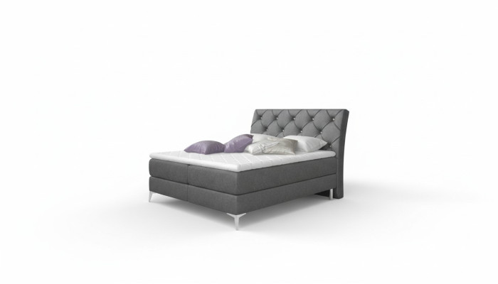 Lit de designer Chambre à coucher Lits Textile Hôtel Tapisserie Chesterfield Sommier à ressorts