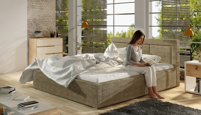 Lit de conception Chambre de luxe Lits Textile Hôtel Luxe Tapisserie
