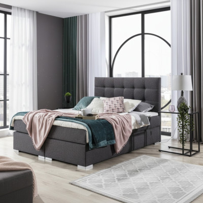 Ensemble complet Matelas & Surmatelas Lit Box Spring Tissu Textile de Lit Rembourré