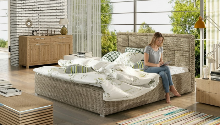 Lit Design Chambre Lits Textile Hôtel Luxe Rembourrage Robuste
