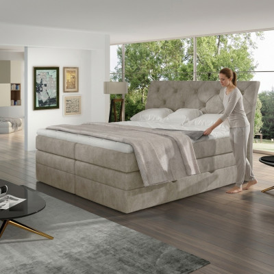 Chambre de luxe Lit Rembourrage Chesterfield Box Spring Double de Luxe Hôtel