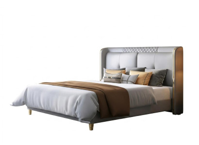 Luxus-Schlafzimmerbett Polsterdesign Doppel-Hotelheirat Luxusbetten