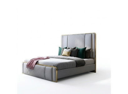 Lit double de concepteur Lit Hôtel de luxe 140/160x200 cm Cuir
