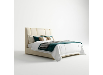 Luxe Lit Chambre Lits doubles en cuir italien design en métal