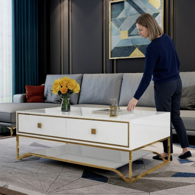 Table basse Table d'appoint Table de salon Table de canapé laquée