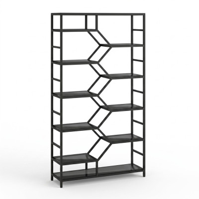 Étagère en métal Partition Designer Étagères de luxe Style loft Armoire noire