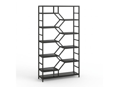 Étagère en métal Partition Designer Étagères de luxe Style loft Armoire noire
