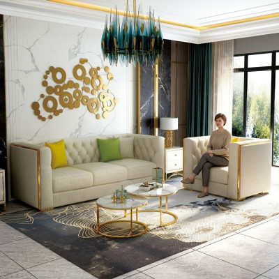 Canapé Salon Paysage Suite de Design Moderne Ensemble de Canapés 321 Nouveaux Canapés