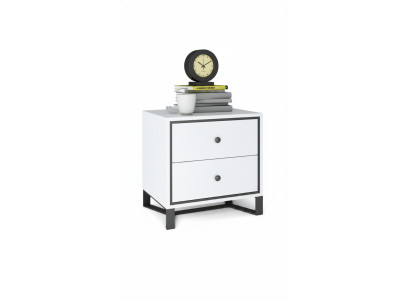 Table de chevet, table de nuit, commode, table d'appoint en acier inoxydable doré brillant