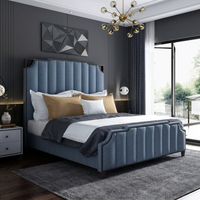 Chambre de luxe Lit double Lit 150/180x200cm Cuir Métal neuf Hôtel