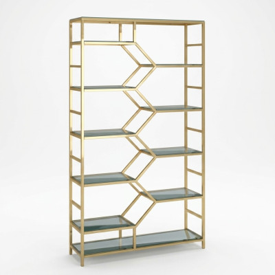 Étagère métallique de séparation de luxe pour designer de placards en or 3 pièces