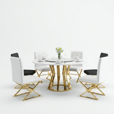 Table ronde 130cm en métal Décoration de conférence ronde Tables modernes
