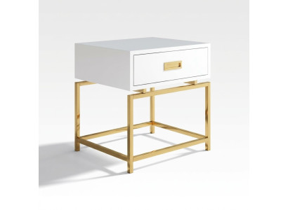 Table de chevet armoire de nuit Commode table d'appoint décorative console laquée or