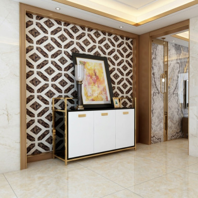Design Commode Armoire Armoire de luxe en acier inoxydable Commode Armoire Étagère décorative