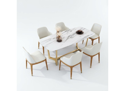 Ensemble de chaises de salle à manger avec table à manger 6 chaises tables de salle à manger tables de table salle à manger