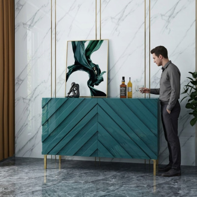 Commode Armoire haute Armoire latérale Buffet bas Décoration Commodes Designer Noble Luxe