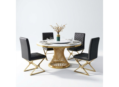 Conception de table en bois Table à manger ronde Tables décoratives rondes 130cm Classe de luxe
