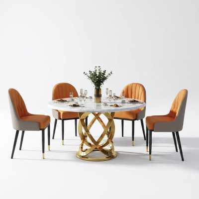 Tables basses de salon de haute qualité - Table ronde en acier inoxydable design