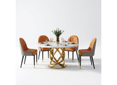 Tables basses de salon de haute qualité - Table ronde en acier inoxydable design