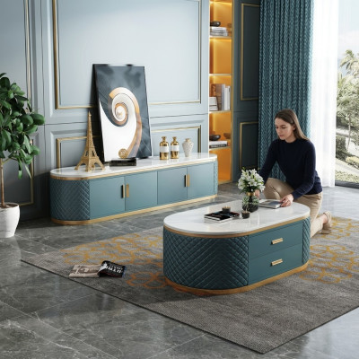 Sideboard Low Board Side Garde-robe Sideboard Table basse 2 pièces. ensemble